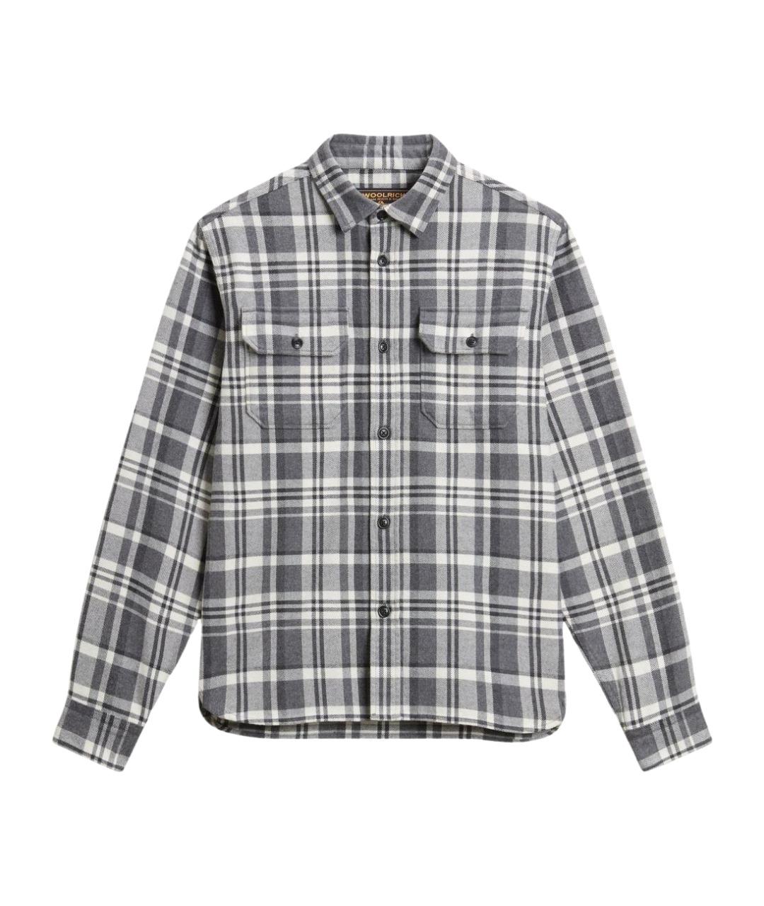 WOOLRICH Серая хлопковая кэжуал рубашка, фото 1