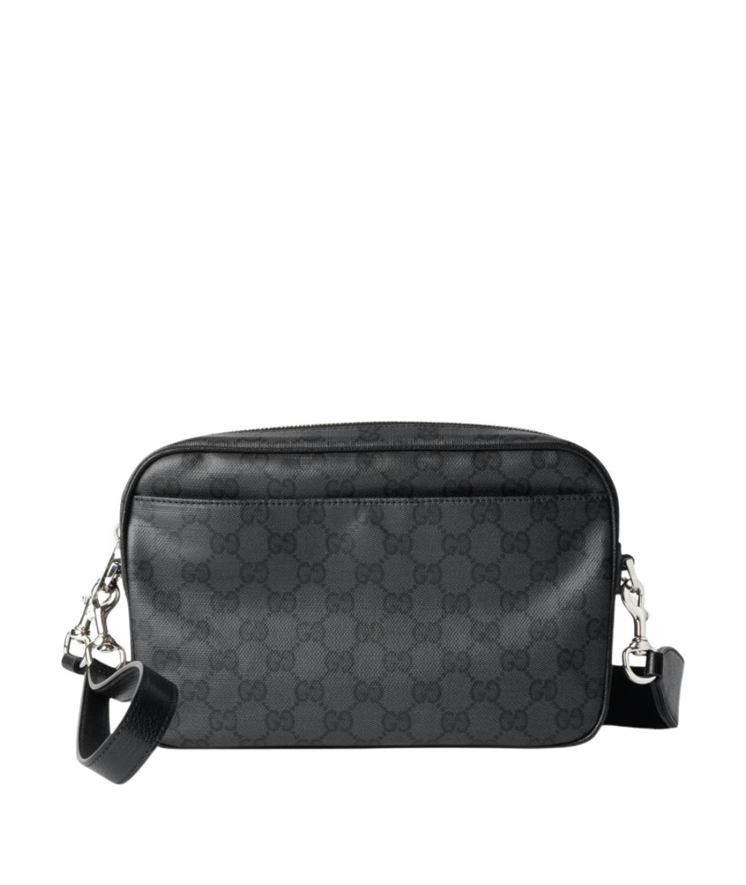 GUCCI Черная сумка на плечо из канвы, фото 1