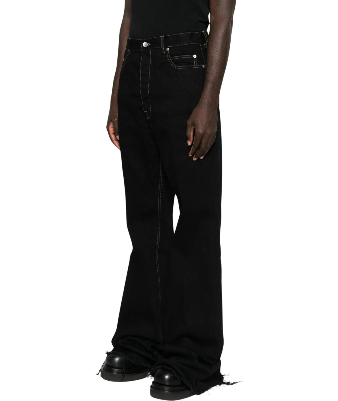 RICK OWENS Черные хлопковые джинсы, фото 2