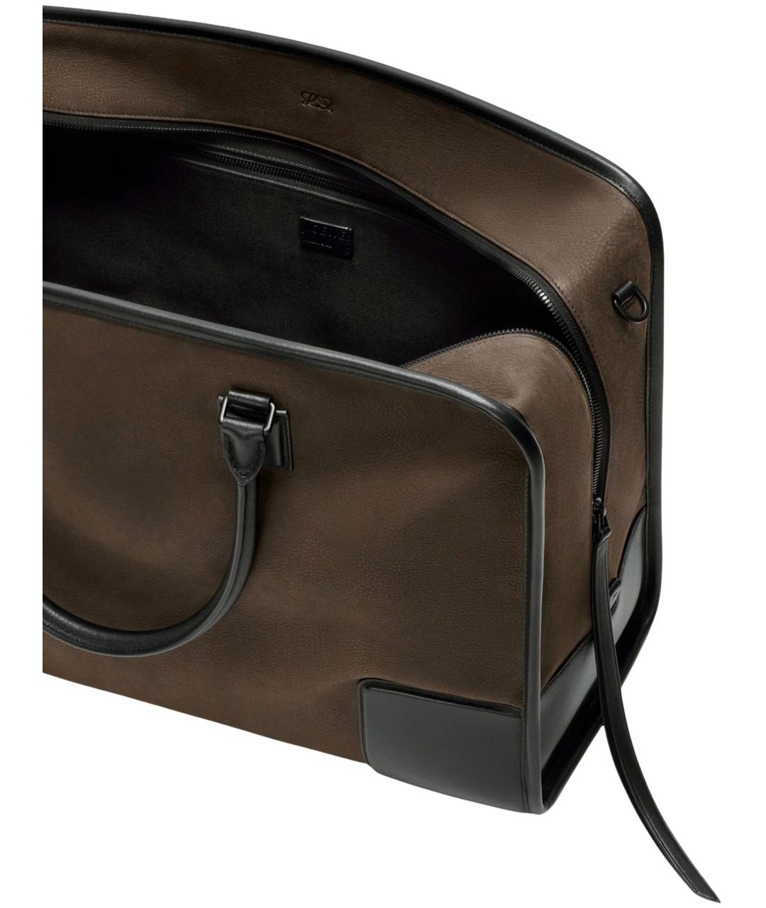 LOEWE Хаки кожаная сумка тоут, фото 4