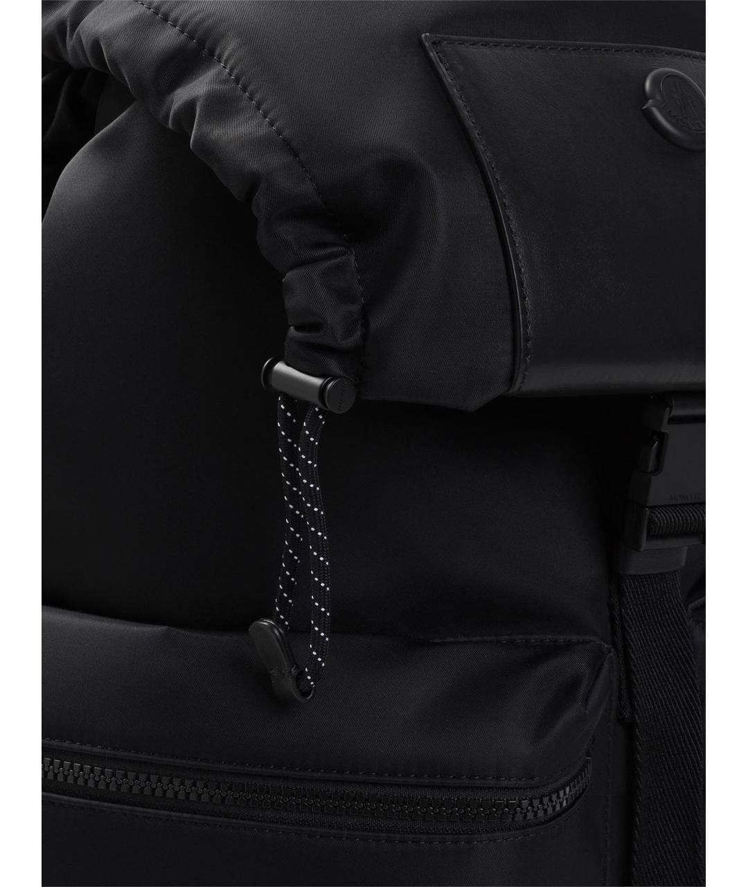 MONCLER Черный синтетический рюкзак, фото 4