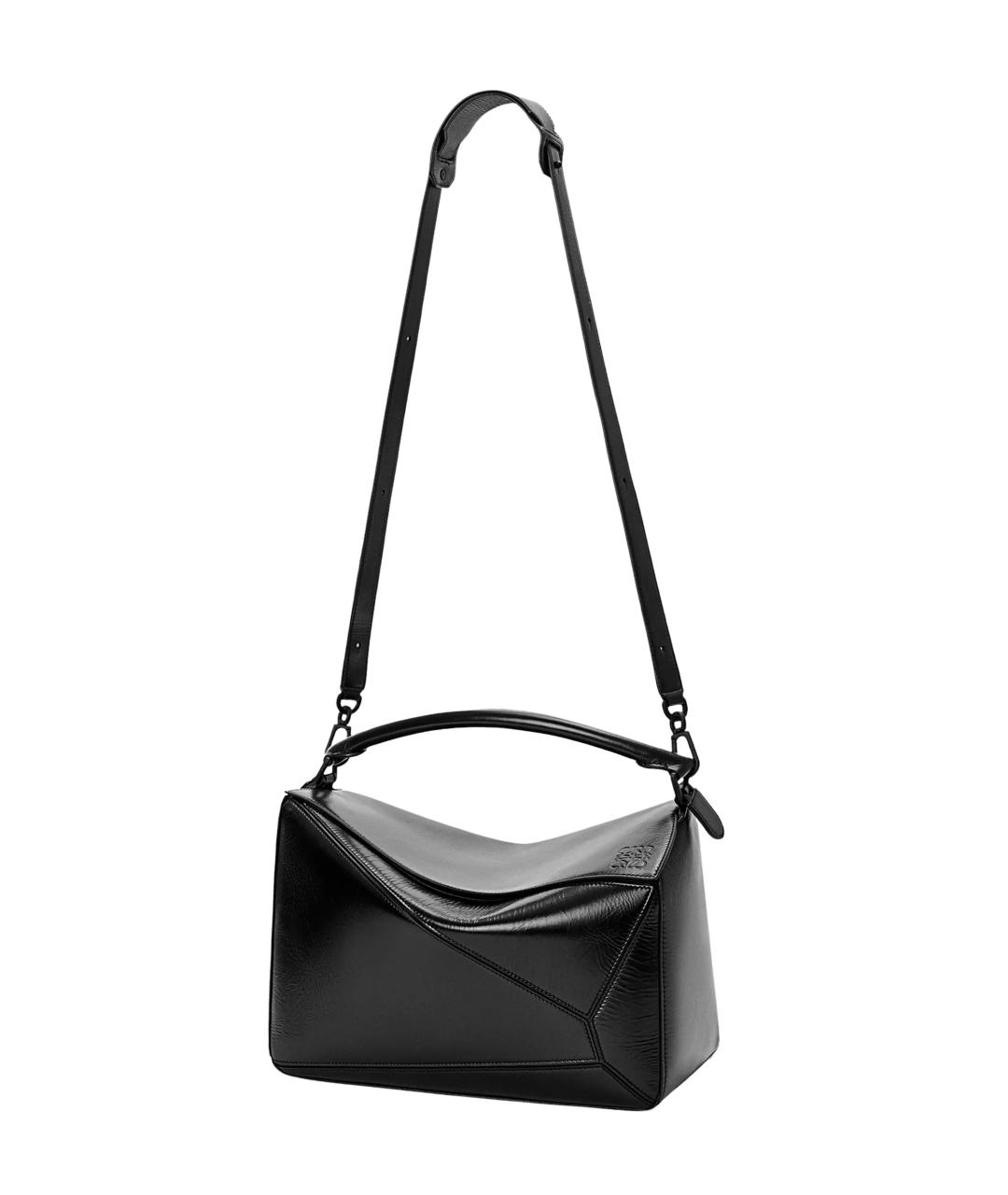 LOEWE Черная кожаная сумка на плечо, фото 3