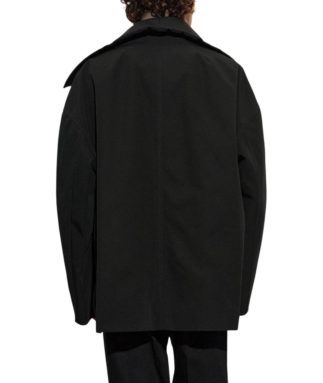 RICK OWENS Черное хлопковое пальто, фото 3