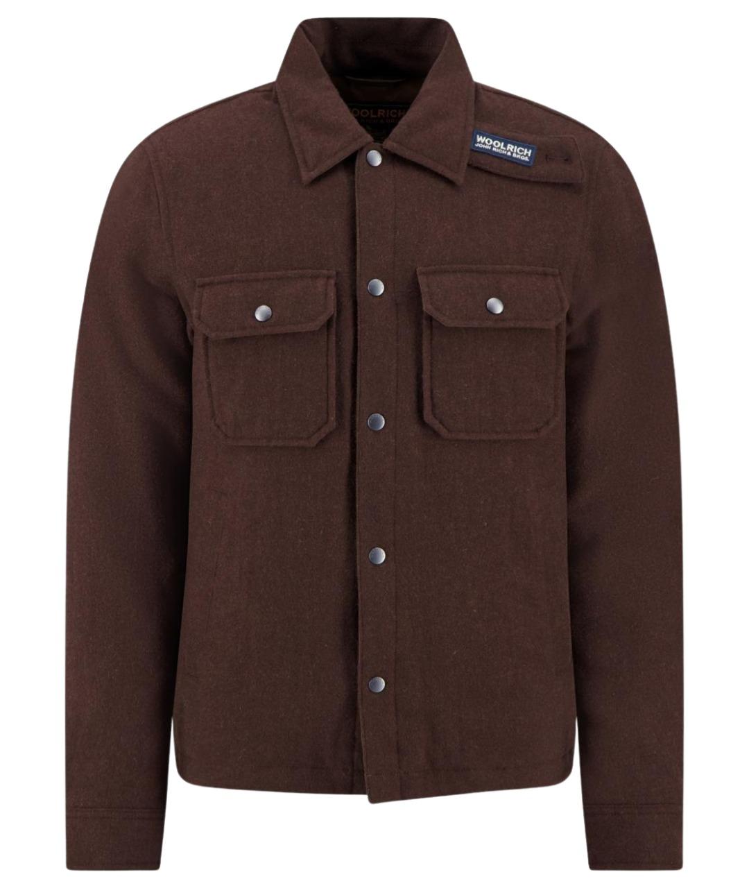 WOOLRICH Коричневая шерстяная куртка, фото 1