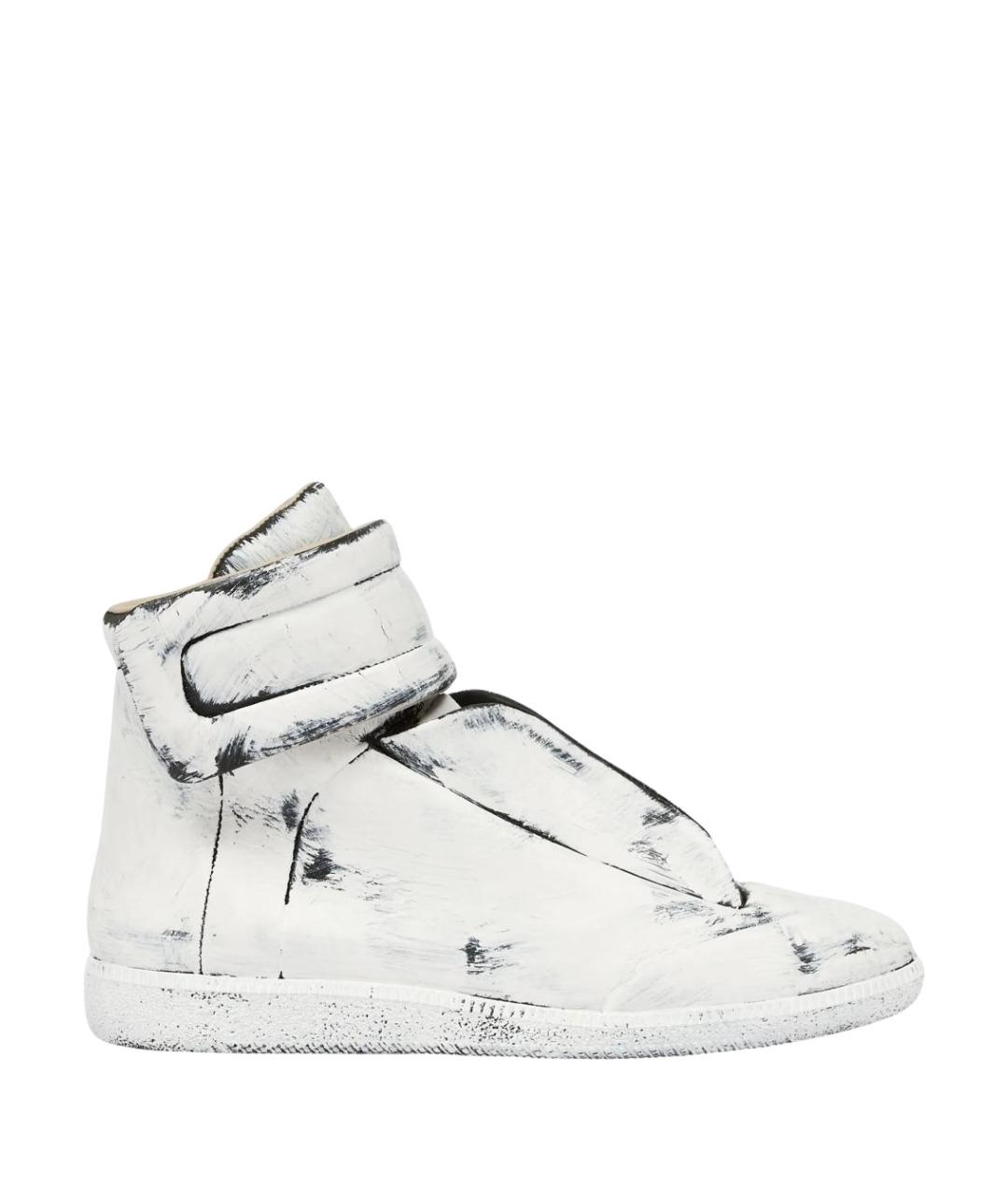 MAISON MARGIELA Белые кожаные высокие кроссовки / кеды, фото 1