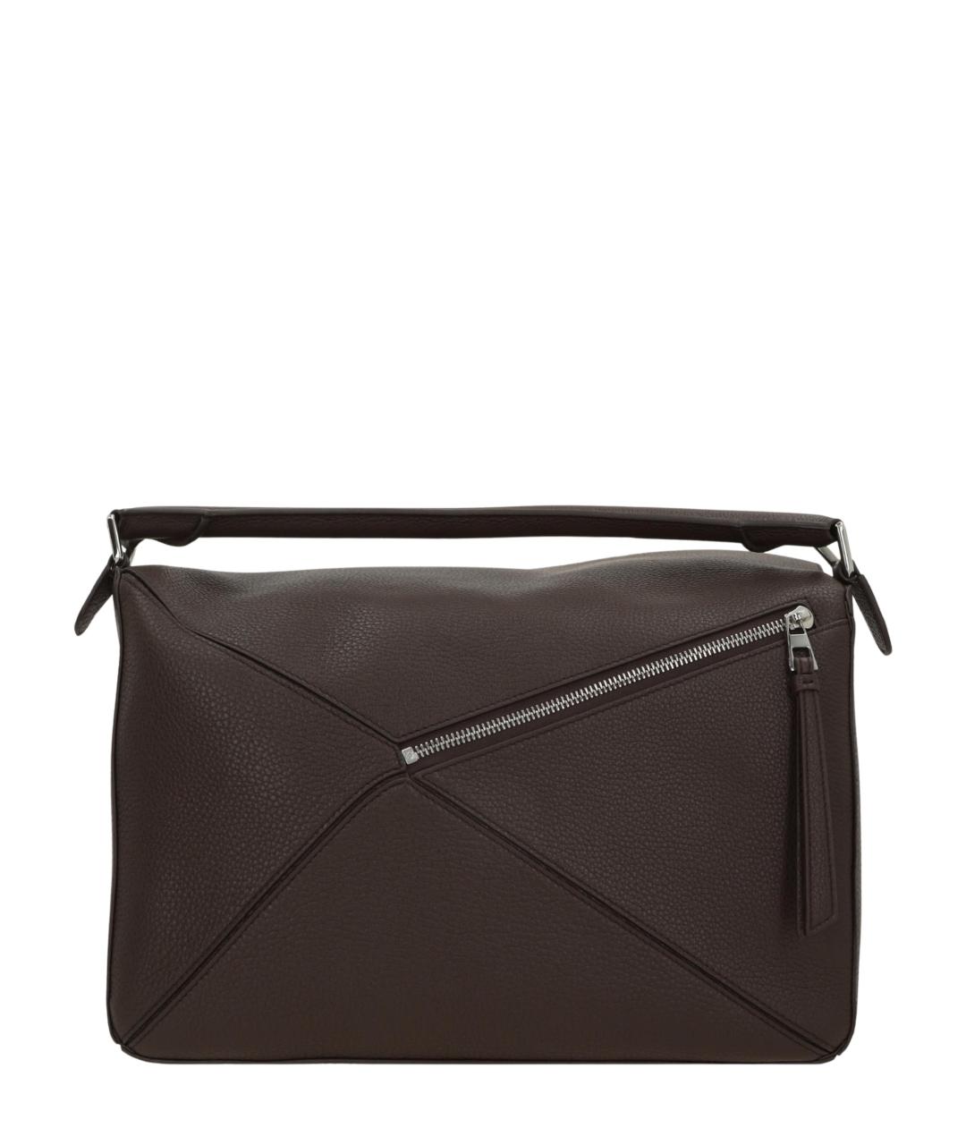 LOEWE Коричневая кожаная сумка тоут, фото 3