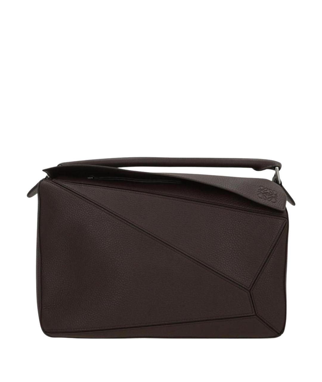LOEWE Коричневая кожаная сумка тоут, фото 1