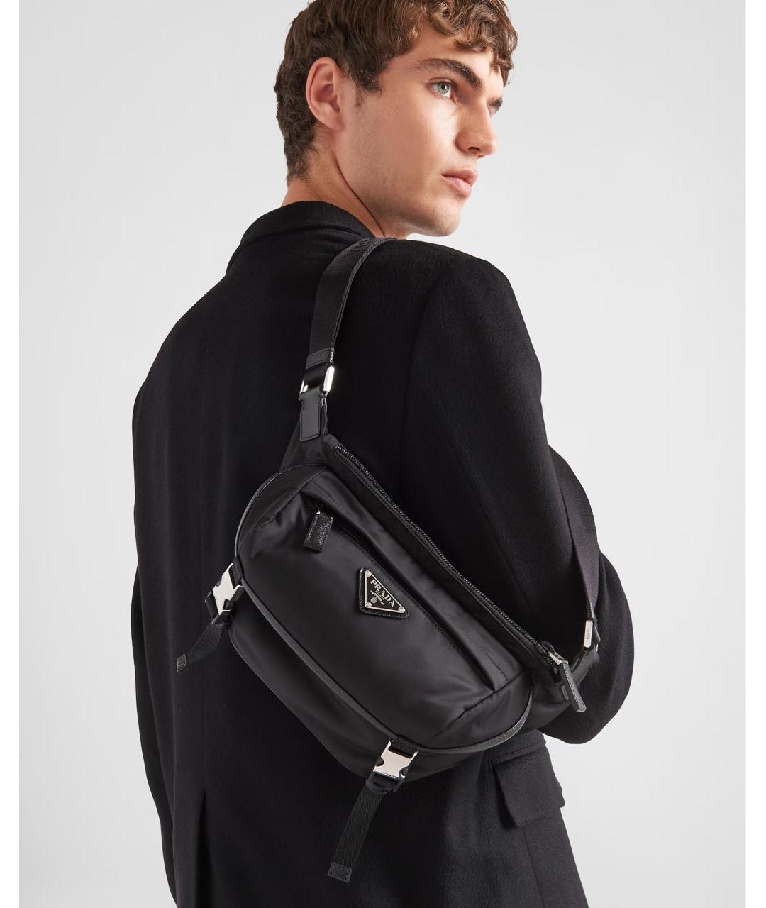 PRADA Черная нейлоновая сумка на плечо, фото 3