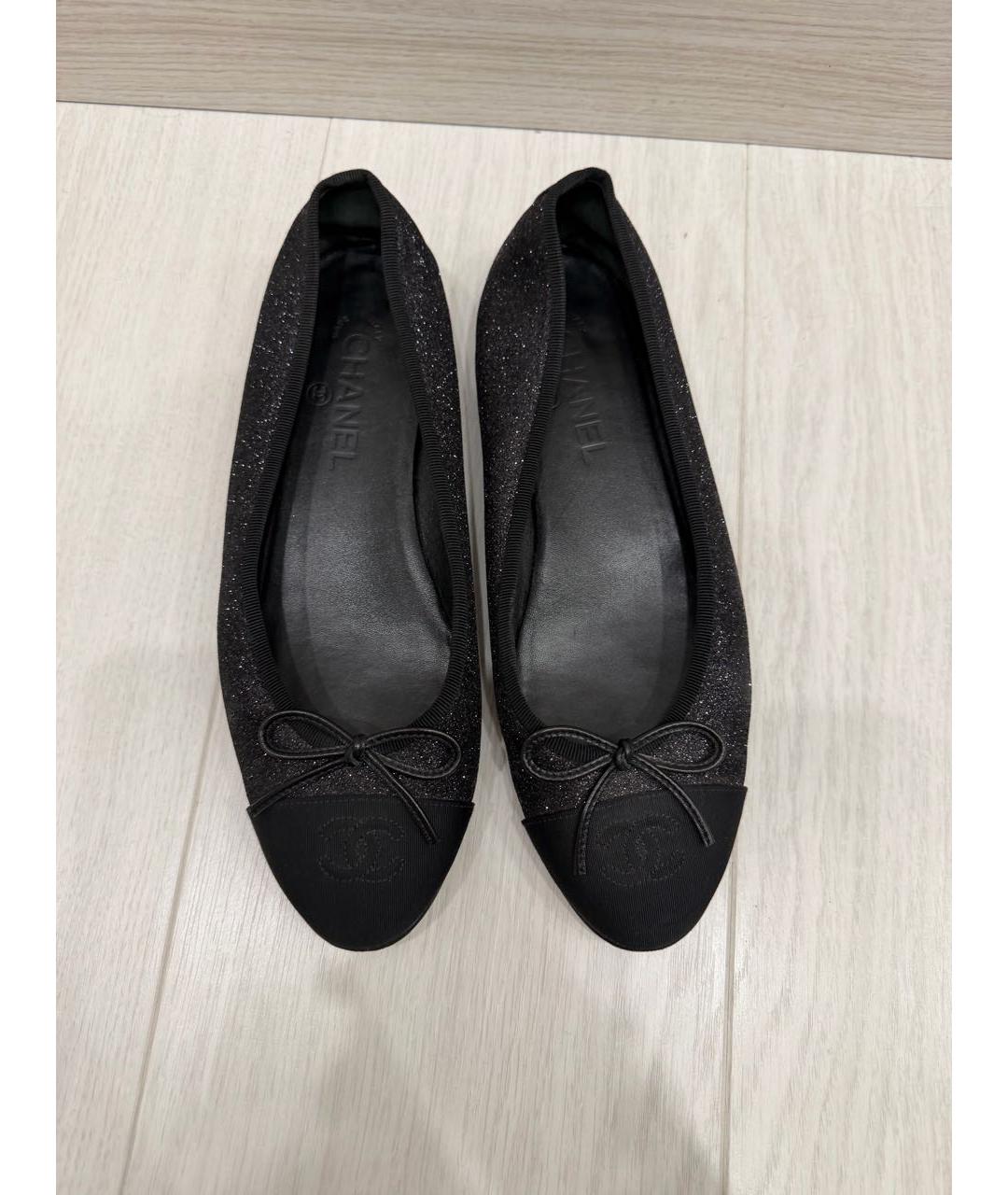 CHANEL Черные балетки, фото 7