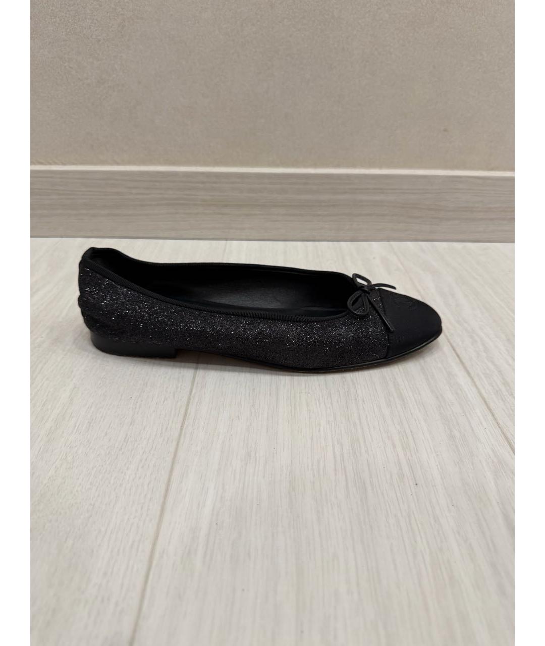 CHANEL Черные балетки, фото 9
