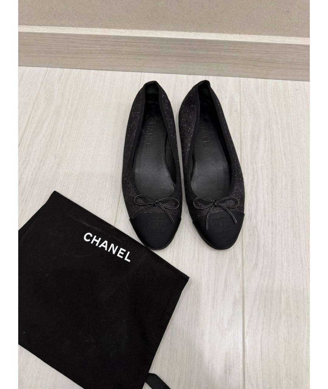 CHANEL Черные балетки, фото 8