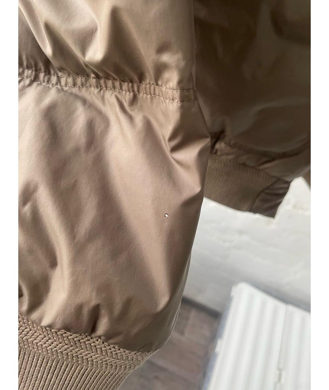 BURBERRY Бежевый нейлоновый пуховик, фото 5