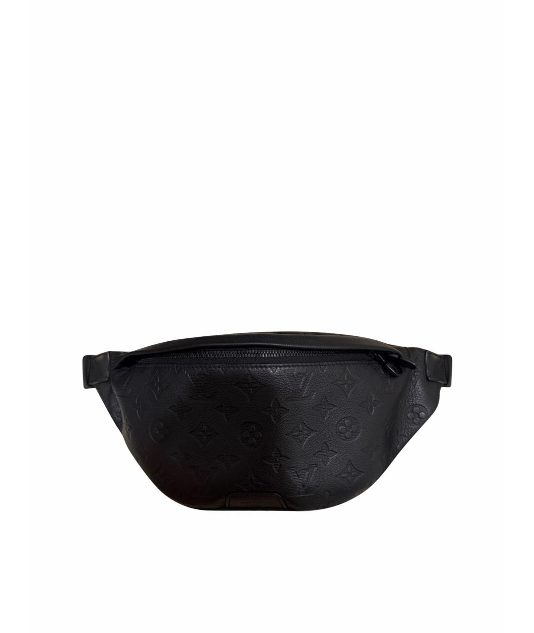 LOUIS VUITTON Черная кожаная поясная сумка, фото 1