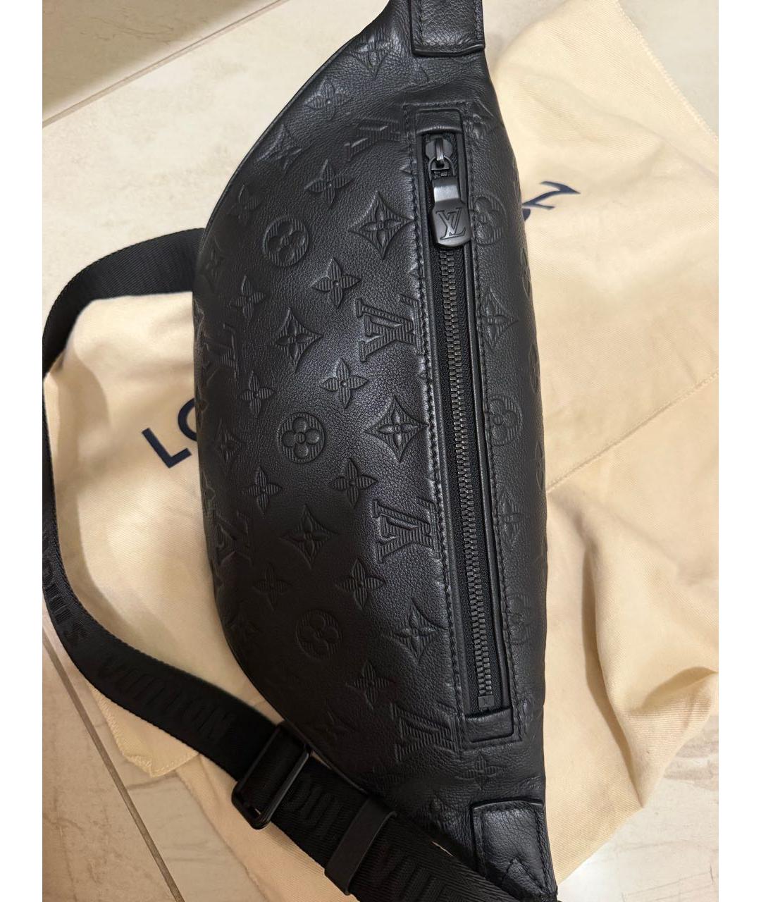LOUIS VUITTON Черная кожаная поясная сумка, фото 2