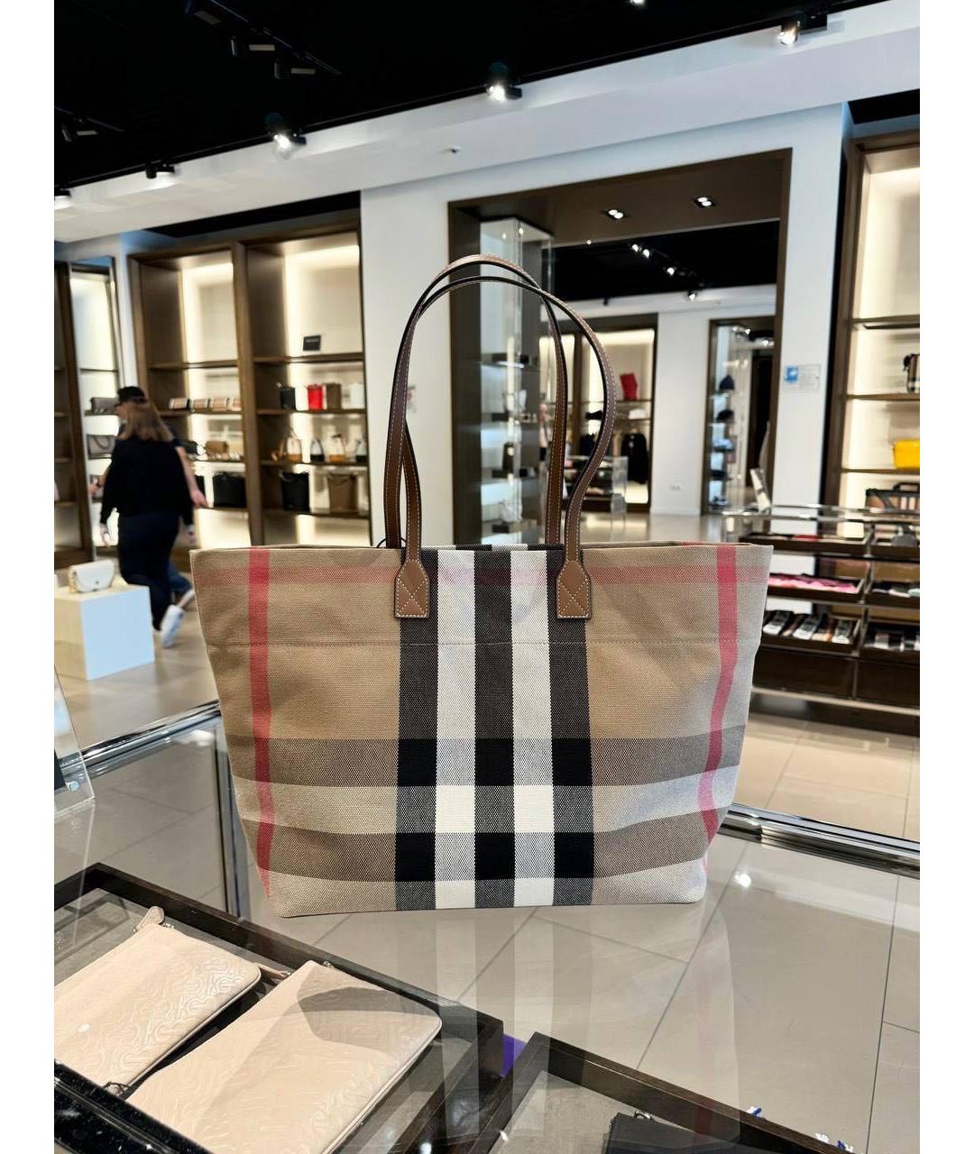 BURBERRY Коричневая сумка тоут, фото 5