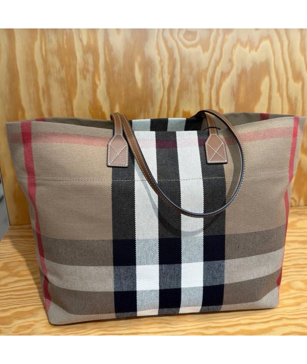 BURBERRY Коричневая сумка тоут, фото 3