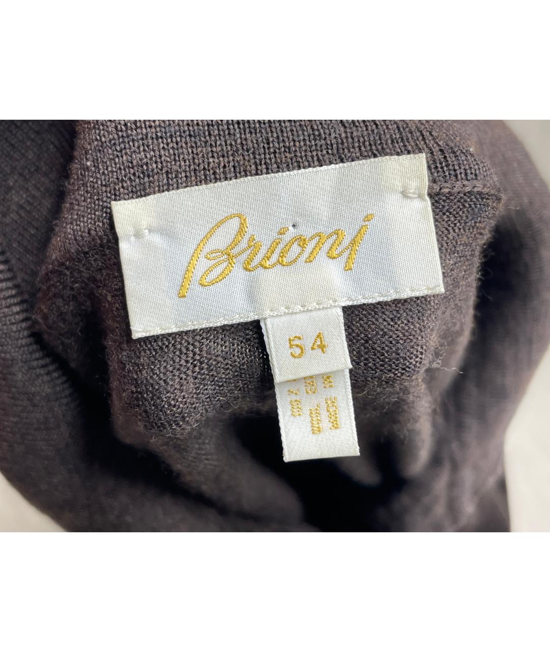 BRIONI Коричневый шерстяной джемпер / свитер, фото 5