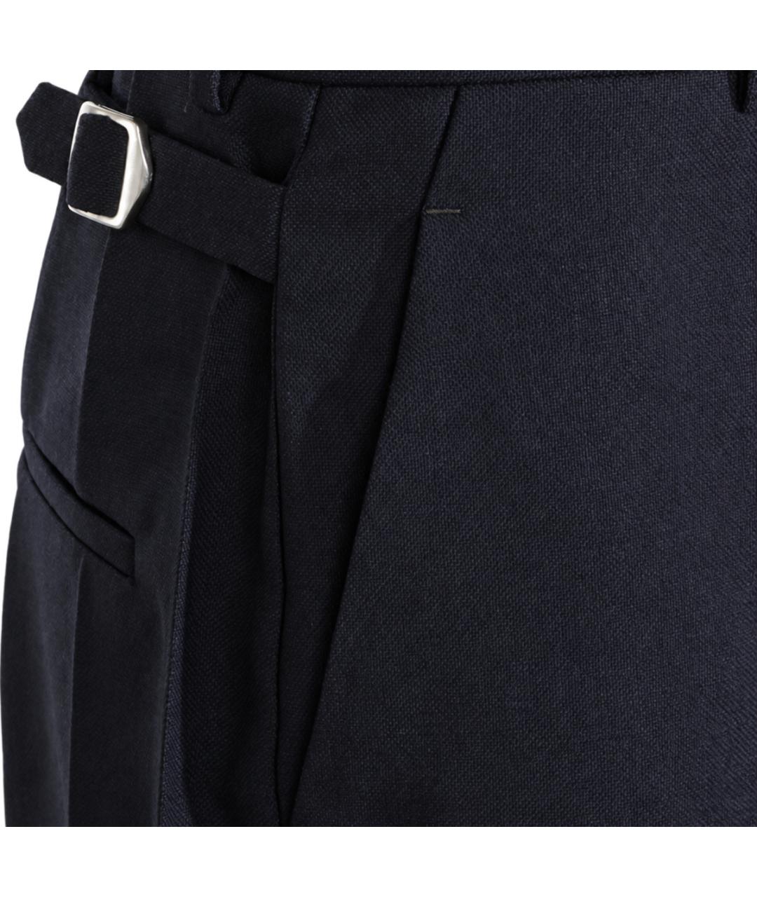 BOTTEGA VENETA Темно-синие шерстяные брюки узкие, фото 4