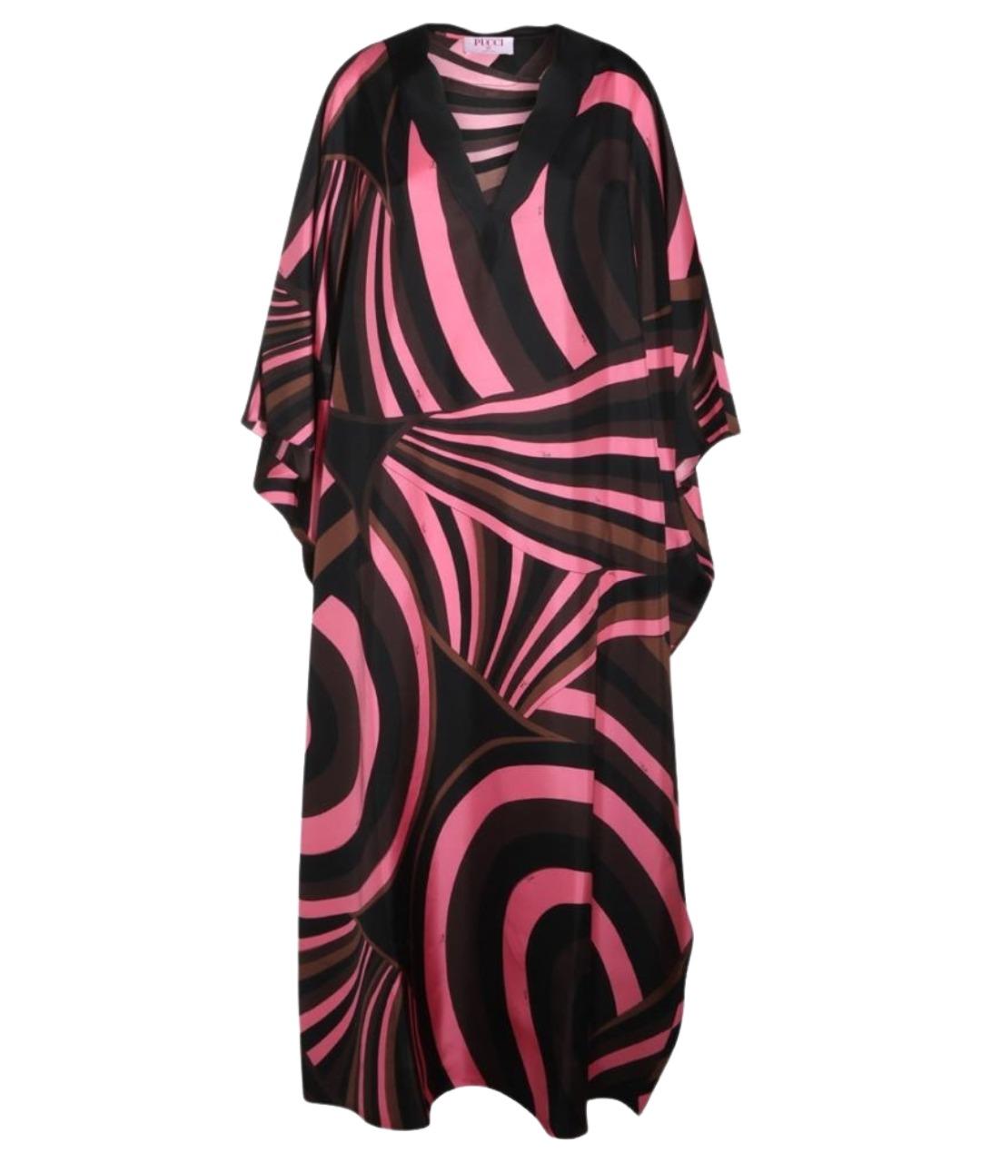 EMILIO PUCCI Мульти шелковое платье, фото 1