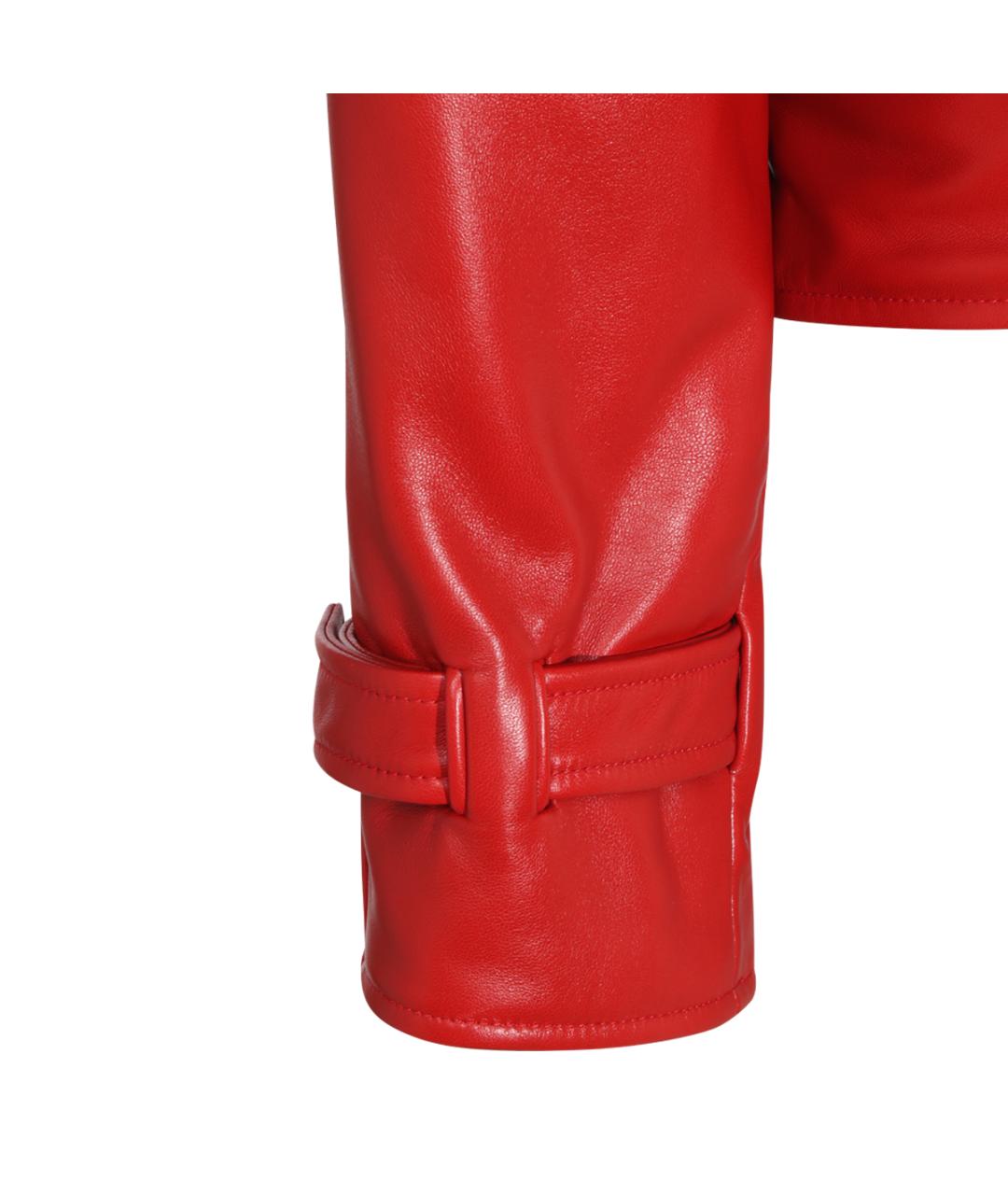 BALENCIAGA Красная кожаная куртка, фото 4