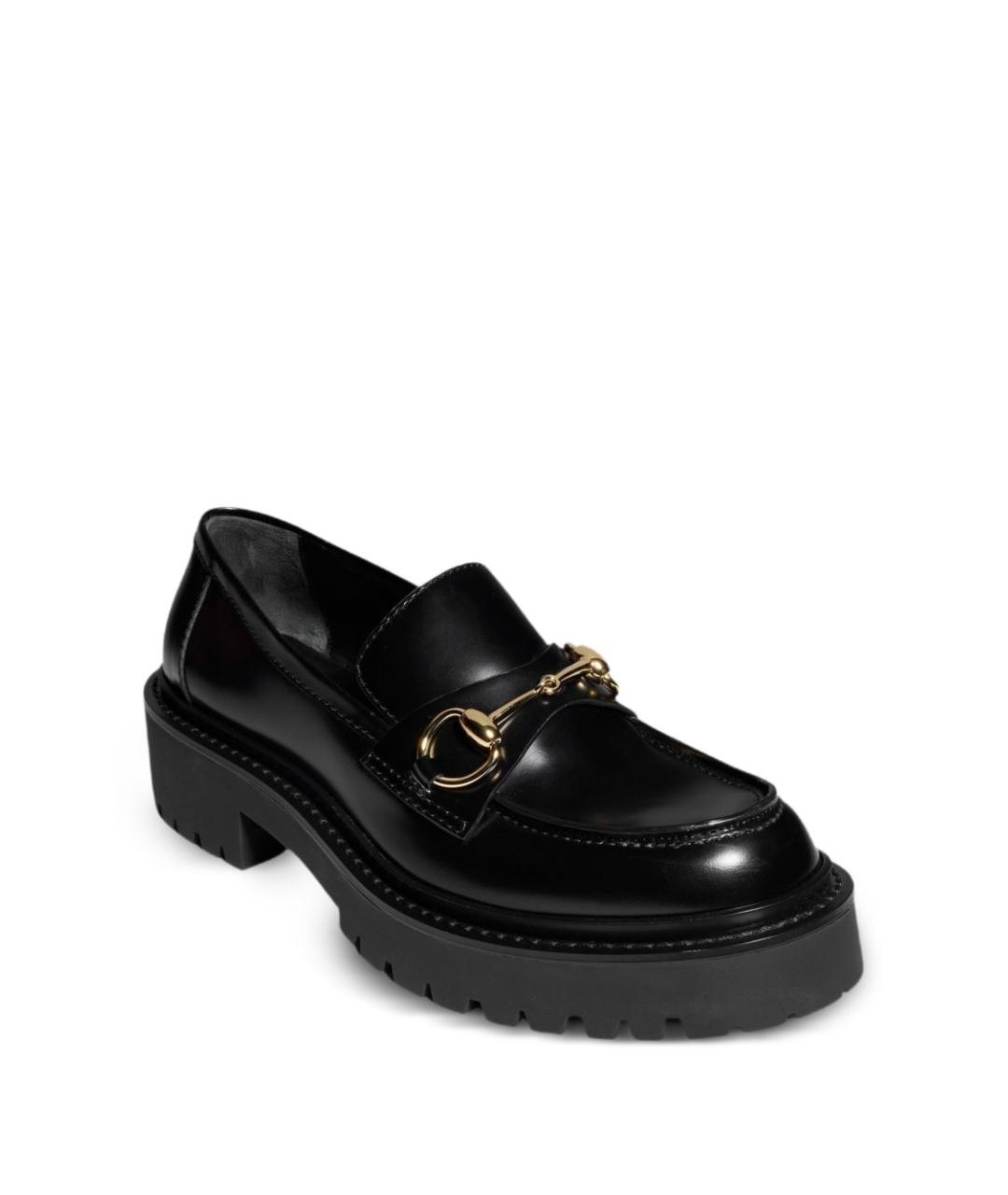GUCCI Черные кожаные лоферы, фото 4