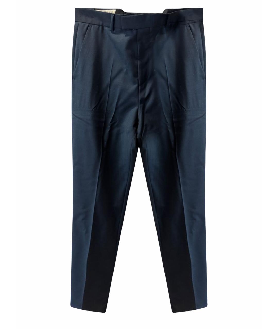 GUCCI Зеленые шерстяные классические брюки, фото 1
