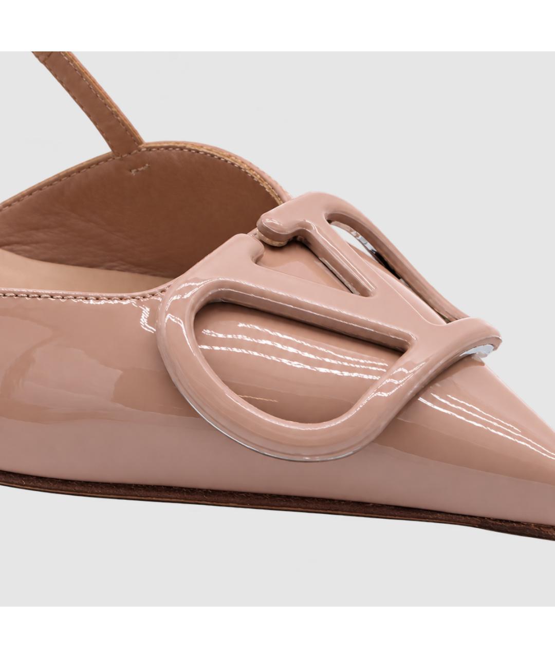 VALENTINO Розовые туфли из лакированной кожи, фото 4