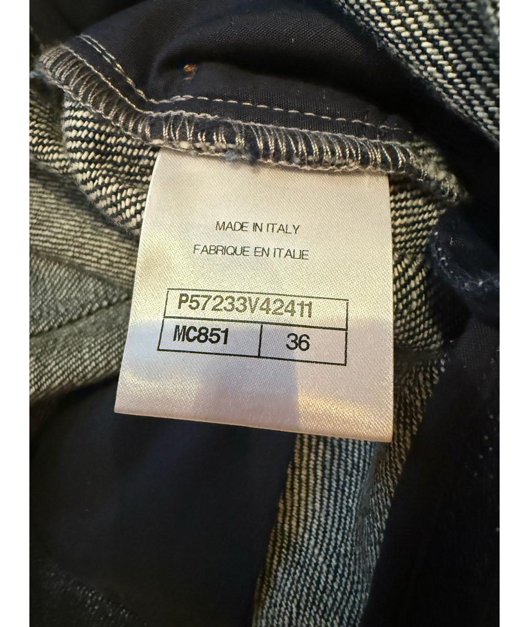 CHANEL Синяя хлопковая юбка миди, фото 5