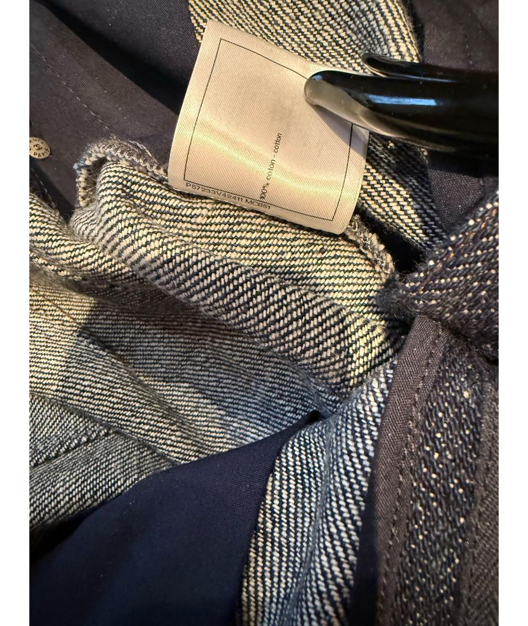 CHANEL Синяя хлопковая юбка миди, фото 7