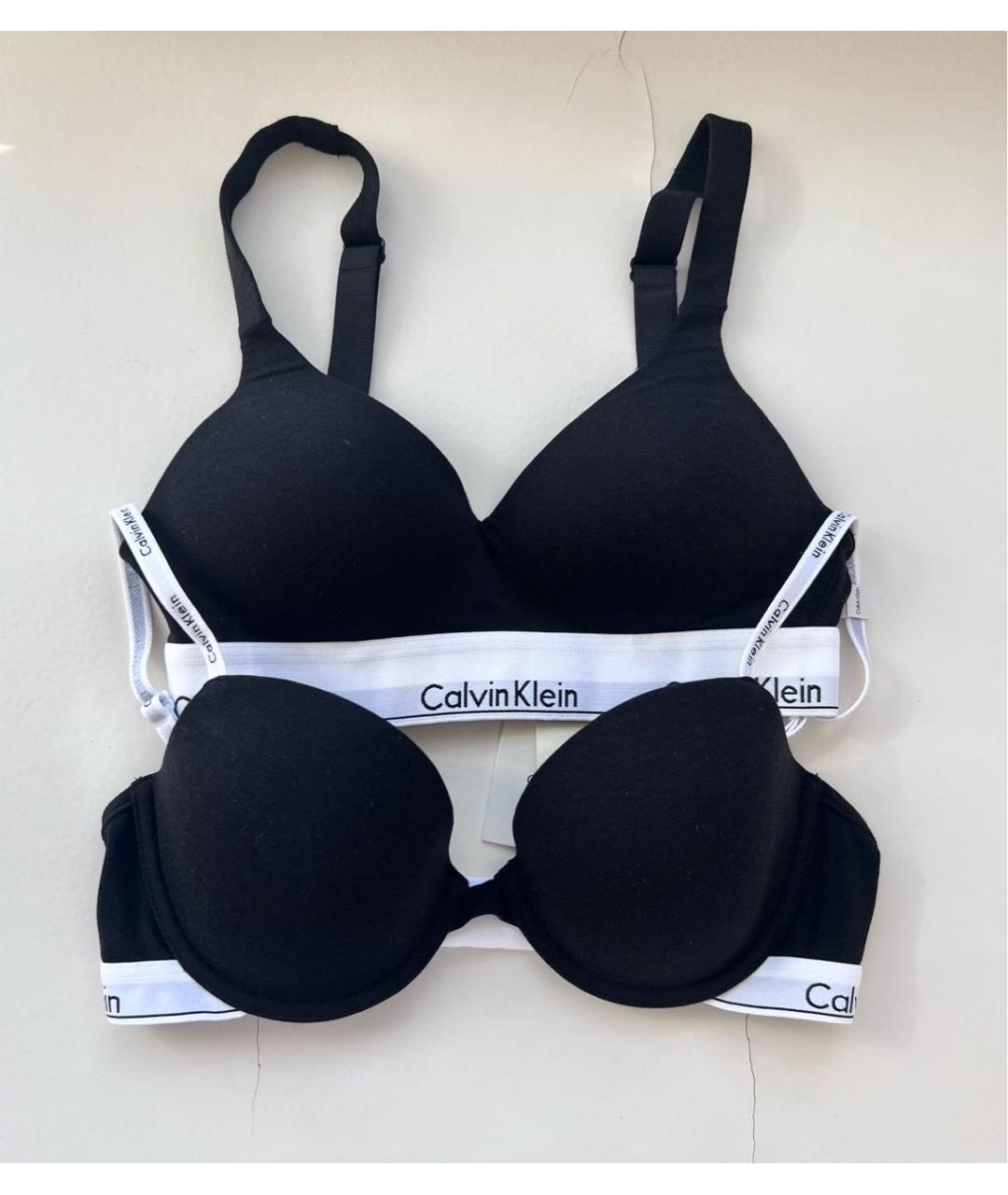 CALVIN KLEIN Черный бюстгалтеры, фото 4