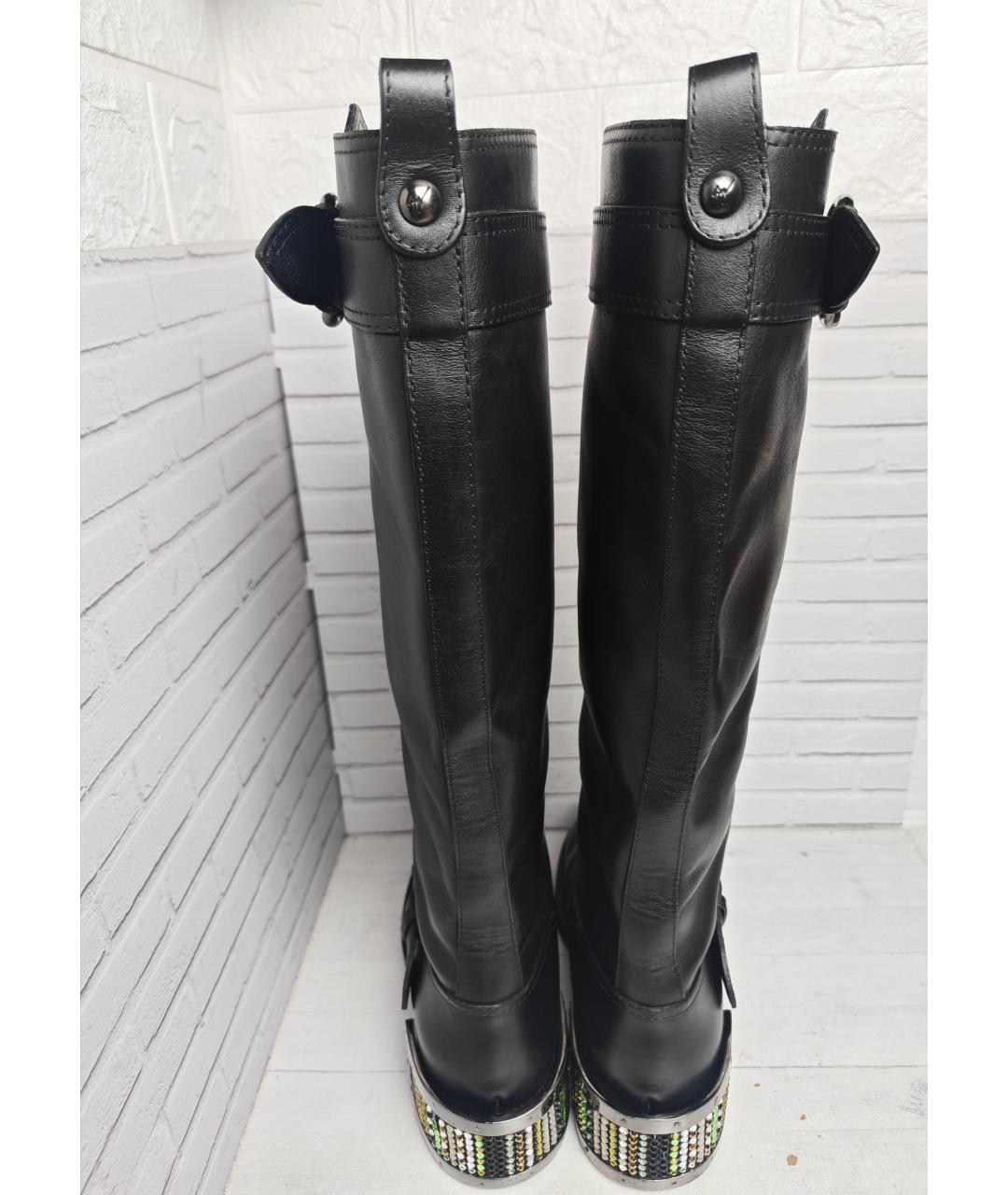 GIUSEPPE ZANOTTI DESIGN Черные кожаные ботинки, фото 5