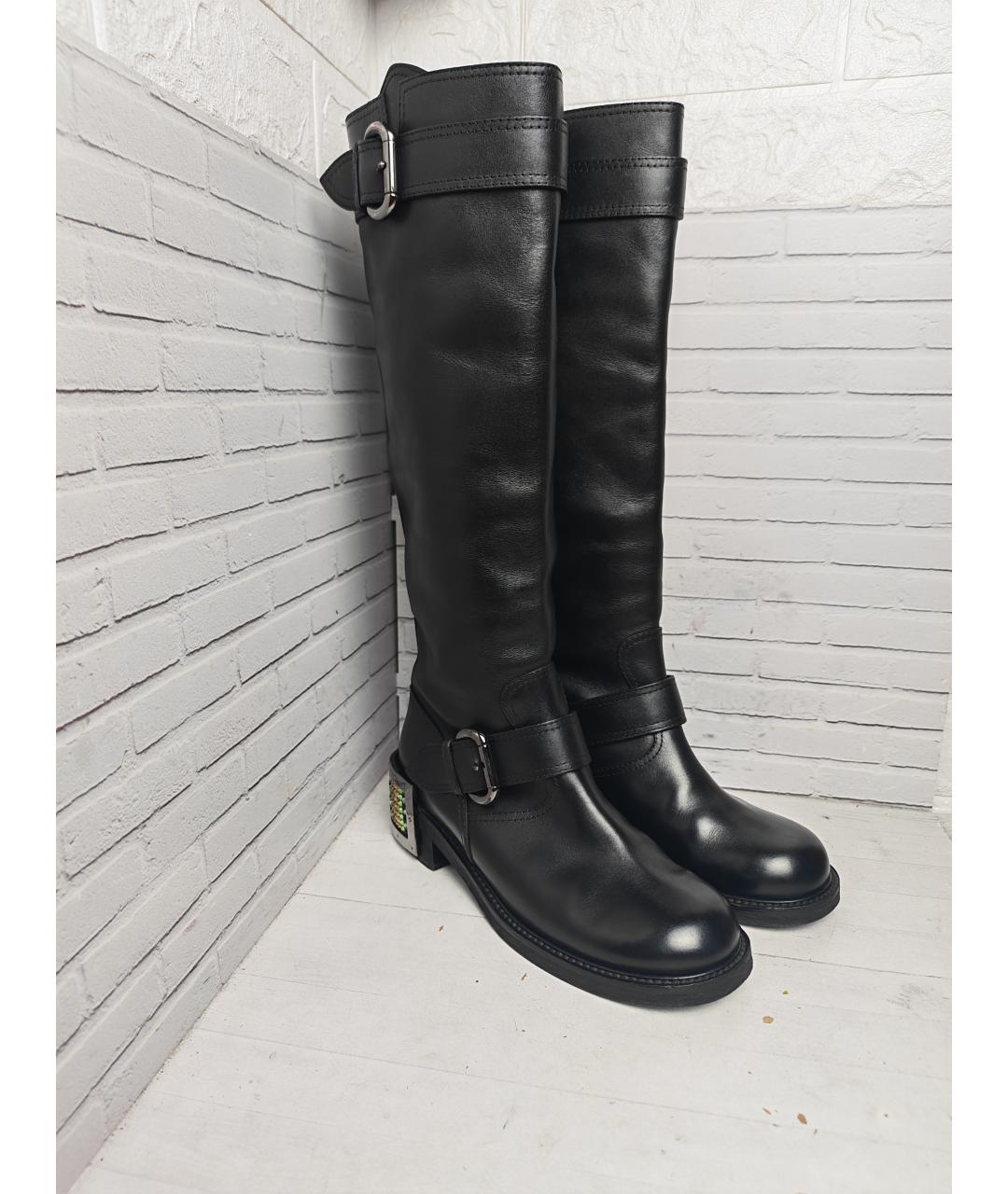 GIUSEPPE ZANOTTI DESIGN Черные кожаные ботинки, фото 3