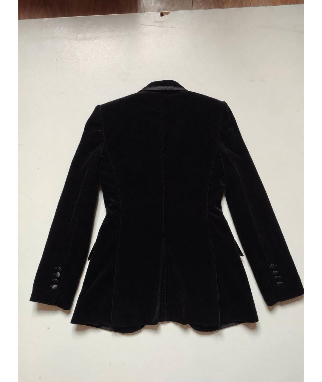 DOLCE&GABBANA Черный велюровый костюм с брюками, фото 2