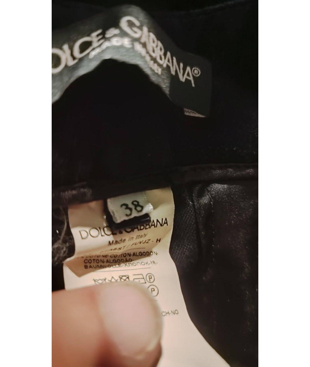 DOLCE&GABBANA Черный велюровый костюм с брюками, фото 7