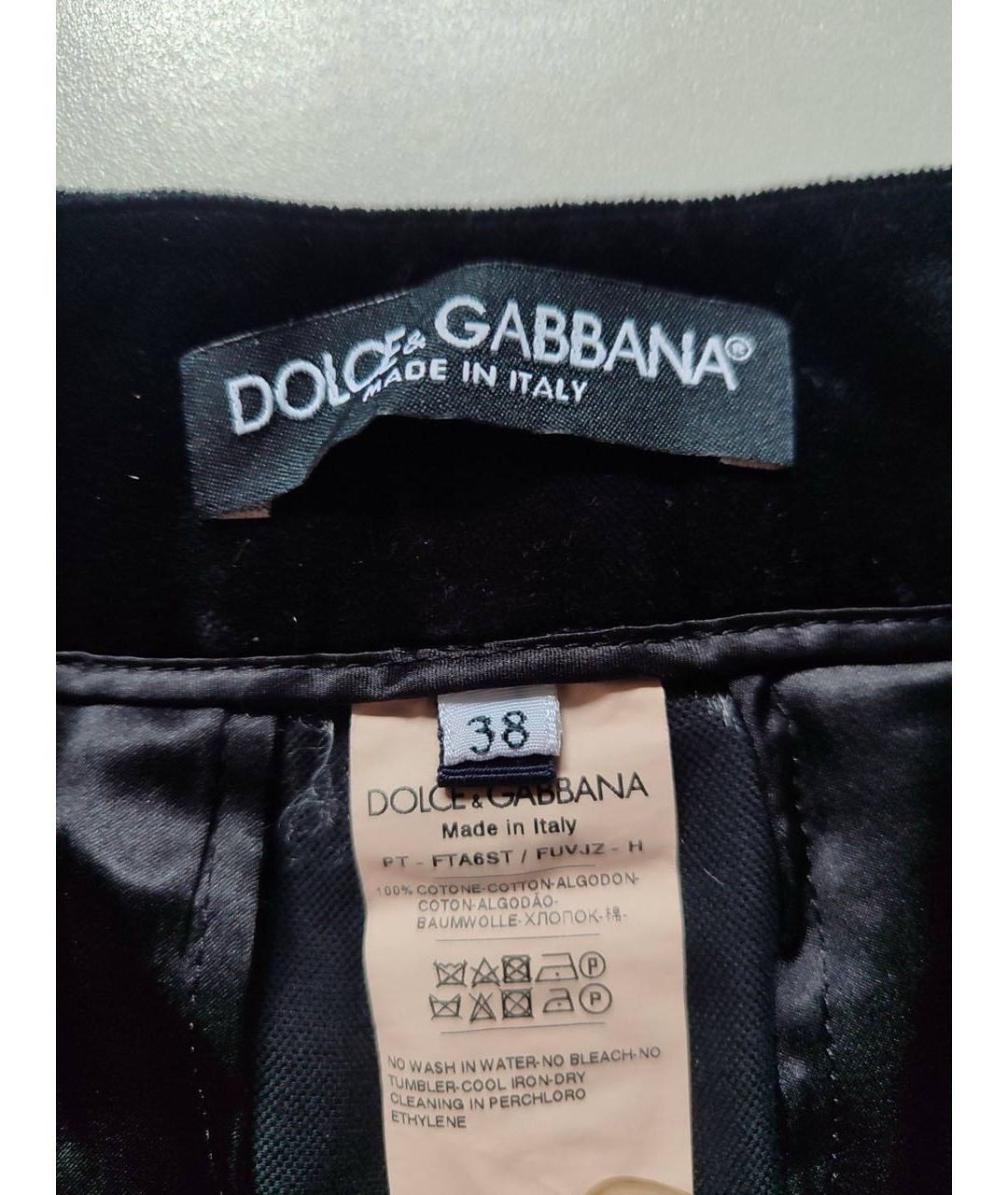 DOLCE&GABBANA Черный велюровый костюм с брюками, фото 3
