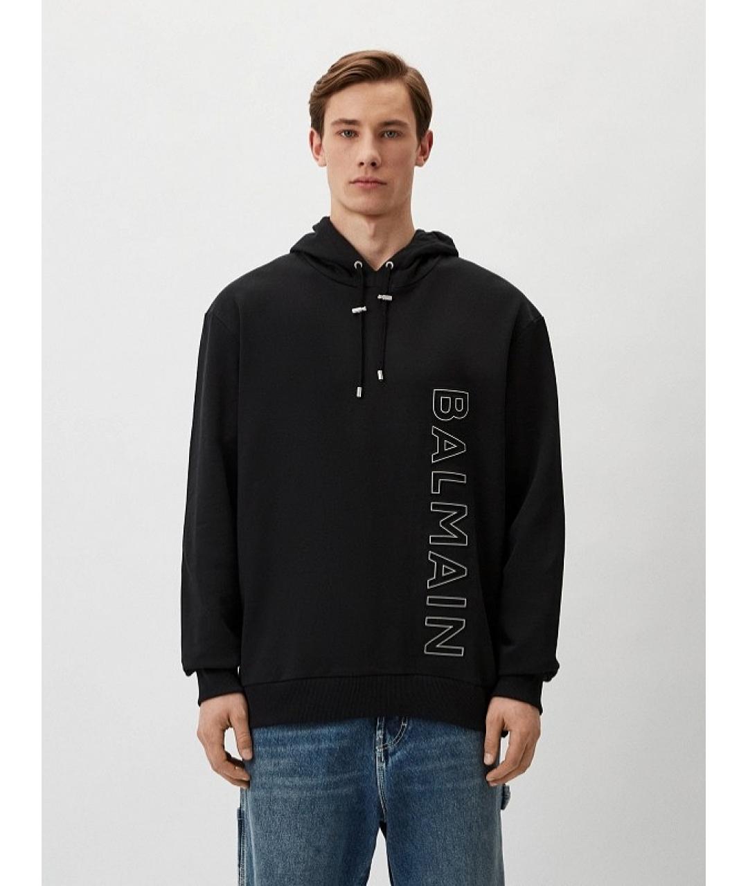 BALMAIN Черный хлопковый спортивный костюм, фото 2