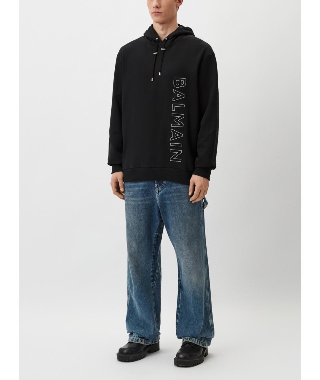 BALMAIN Черный хлопковый спортивный костюм, фото 4