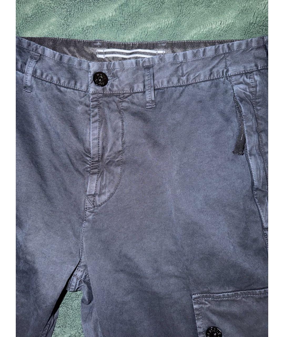 STONE ISLAND Темно-синие хлопковые джинсы, фото 4