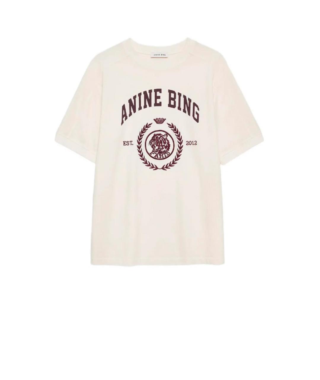 ANINE BING Белая футболка, фото 4