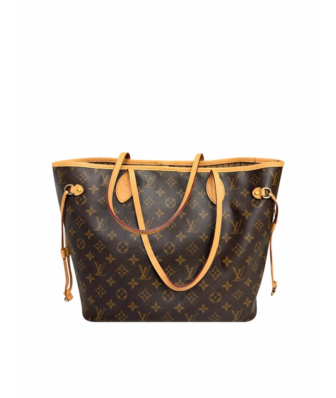 LOUIS VUITTON Коричневая кожаная сумка тоут, фото 1
