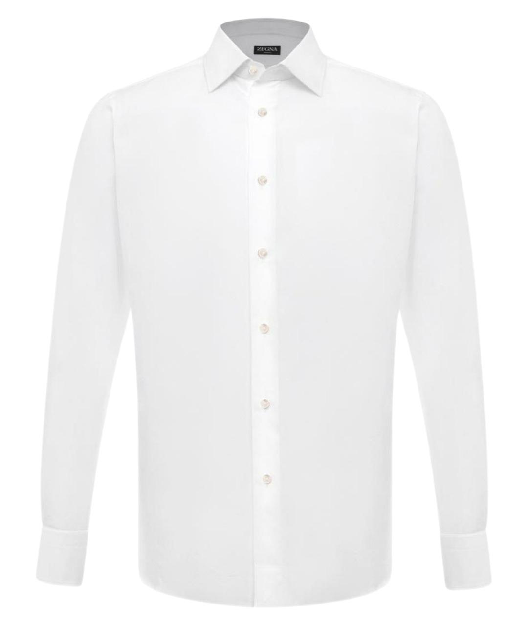ZEGNA Белая хлопковая классическая рубашка, фото 1
