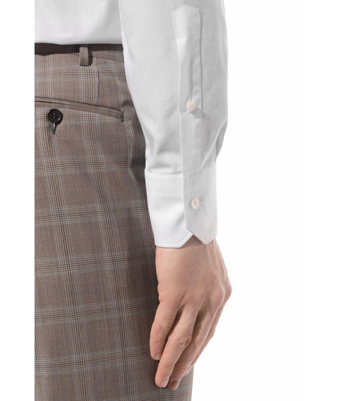 ZEGNA Белая хлопковая классическая рубашка, фото 3