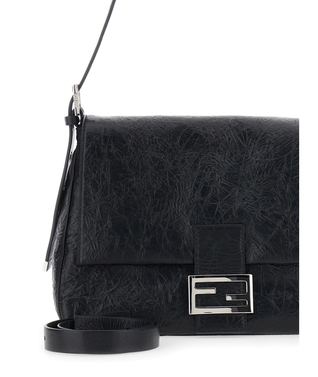 FENDI Черная кожаная сумка через плечо, фото 3