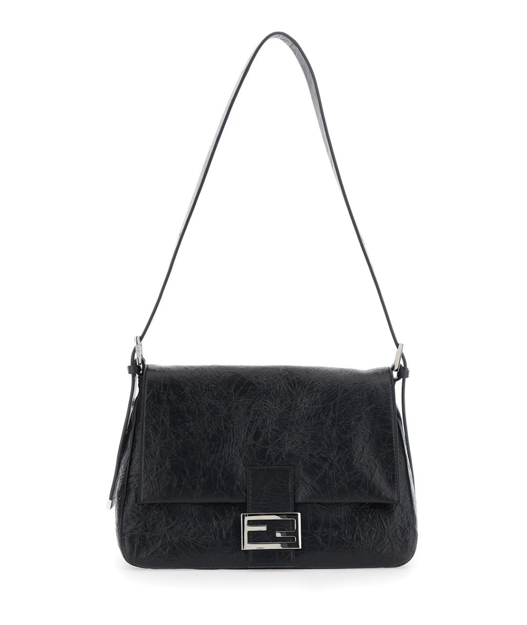 FENDI Черная кожаная сумка через плечо, фото 1