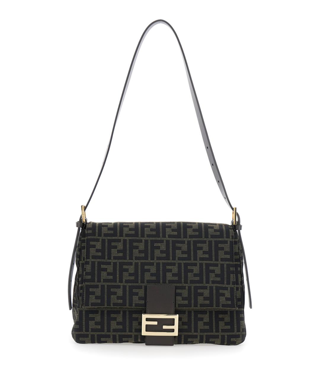 FENDI Коричневая сумка через плечо из канвы, фото 4