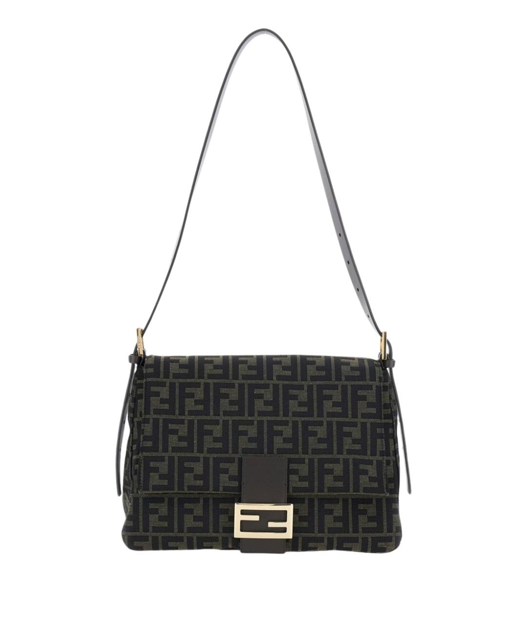 FENDI Коричневая сумка через плечо из канвы, фото 1