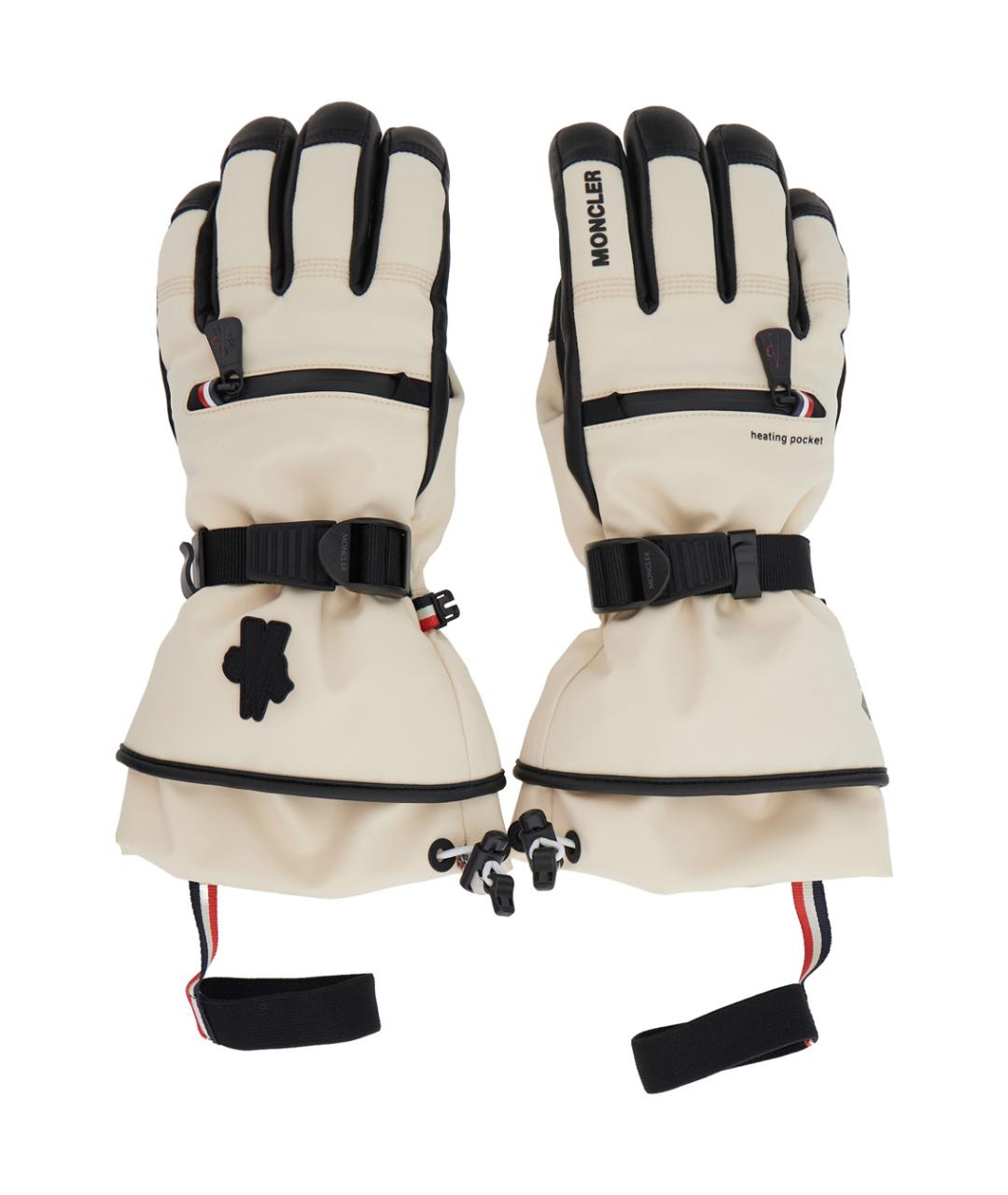 MONCLER GRENOBLE Белые перчатки, фото 1