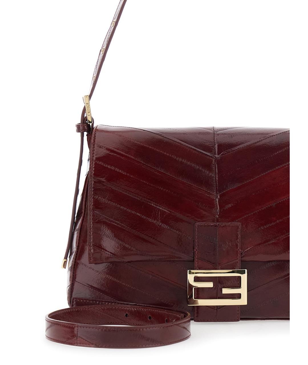 FENDI Коричневая сумка через плечо из экзотической кожи, фото 3