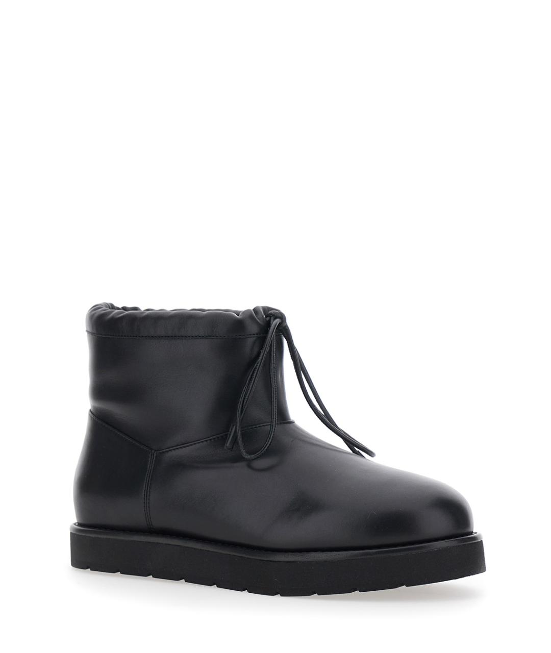 PHOEBE PHILO Черные кожаные полусапоги, фото 2