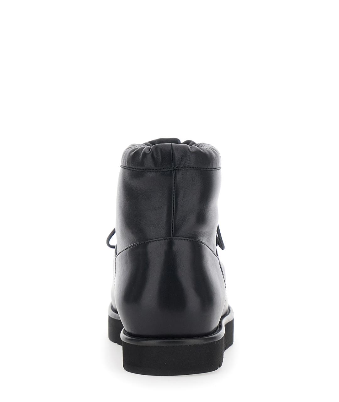 PHOEBE PHILO Черные кожаные полусапоги, фото 4